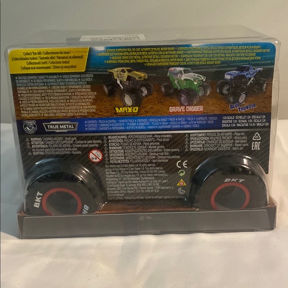 Black and White Monster Jam Toy Truck with Large Wheels - Picture 3 of 7